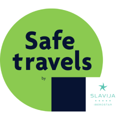 Safe travels certification badge graphic