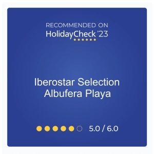 HolidayCheck 2023 Iberostar Albufera rating badge