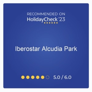 HolidayCheck 2023 recommendation for Iberostar Alcudia