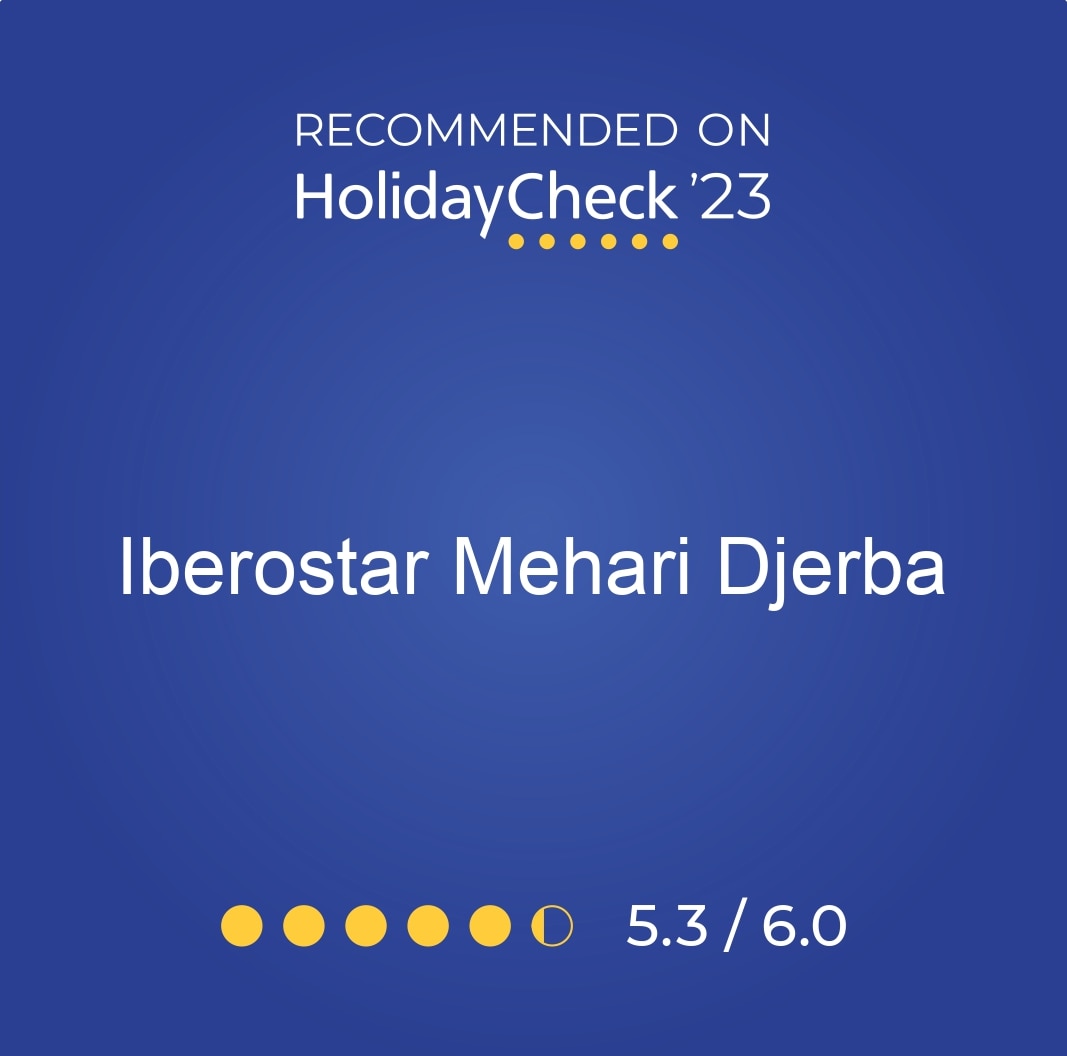 HolidayCheck 2023 Iberostar Mehari rating badge