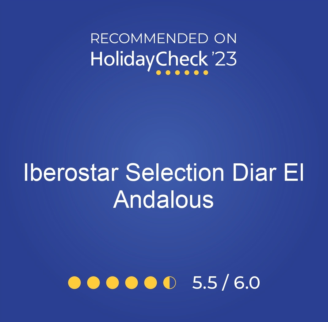 HolidayCheck 2023 recommendation for Iberostar hotel