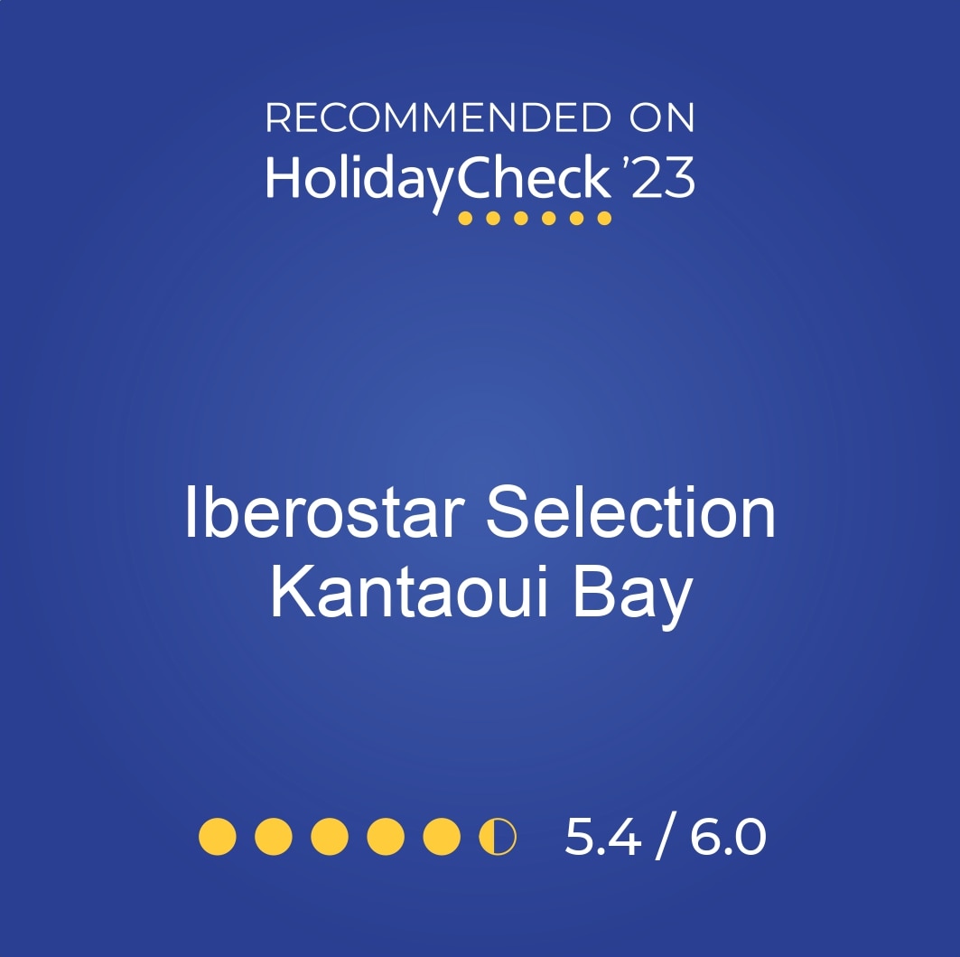 HolidayCheck 2023 Iberostar Kantaoui Recommendation Badge