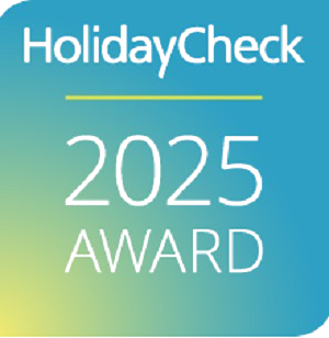 HolidayCheck 2025 award badge graphic