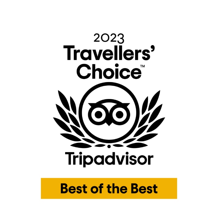2023 Travellers' Choice Tripadvisor award badge
