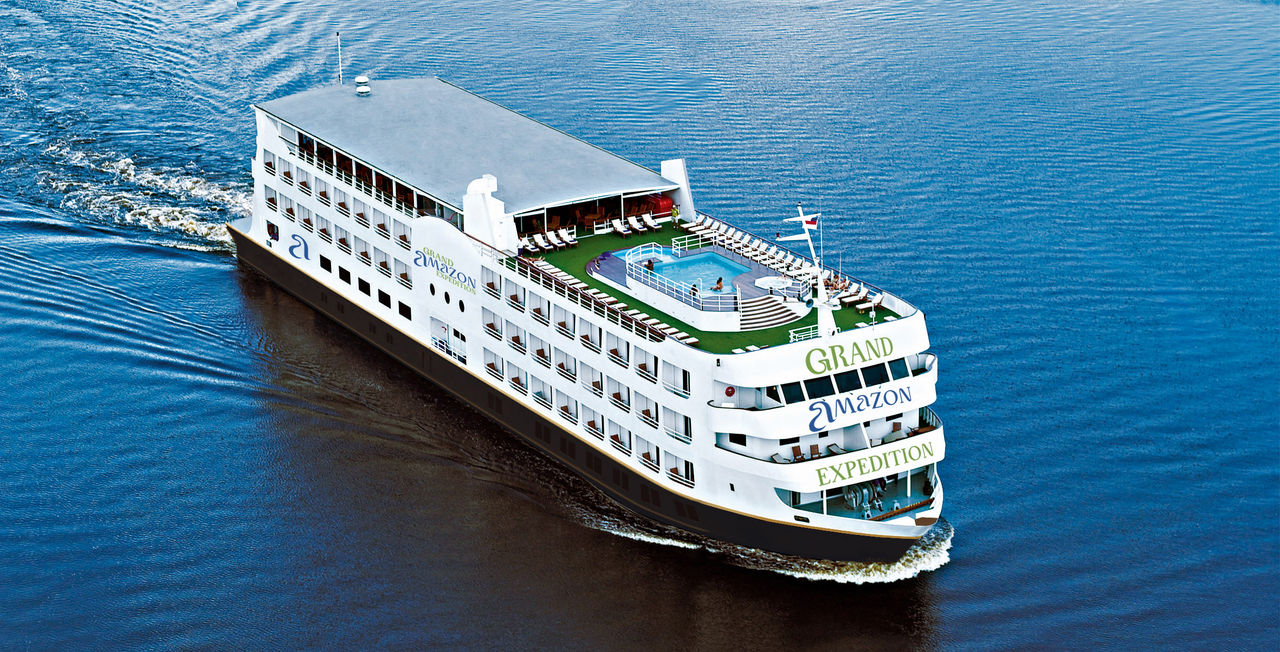 Grand Amazon Expedition cruise ship on river